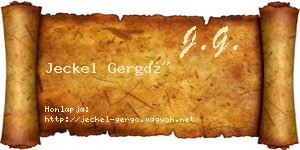 Jeckel Gergő névjegykártya